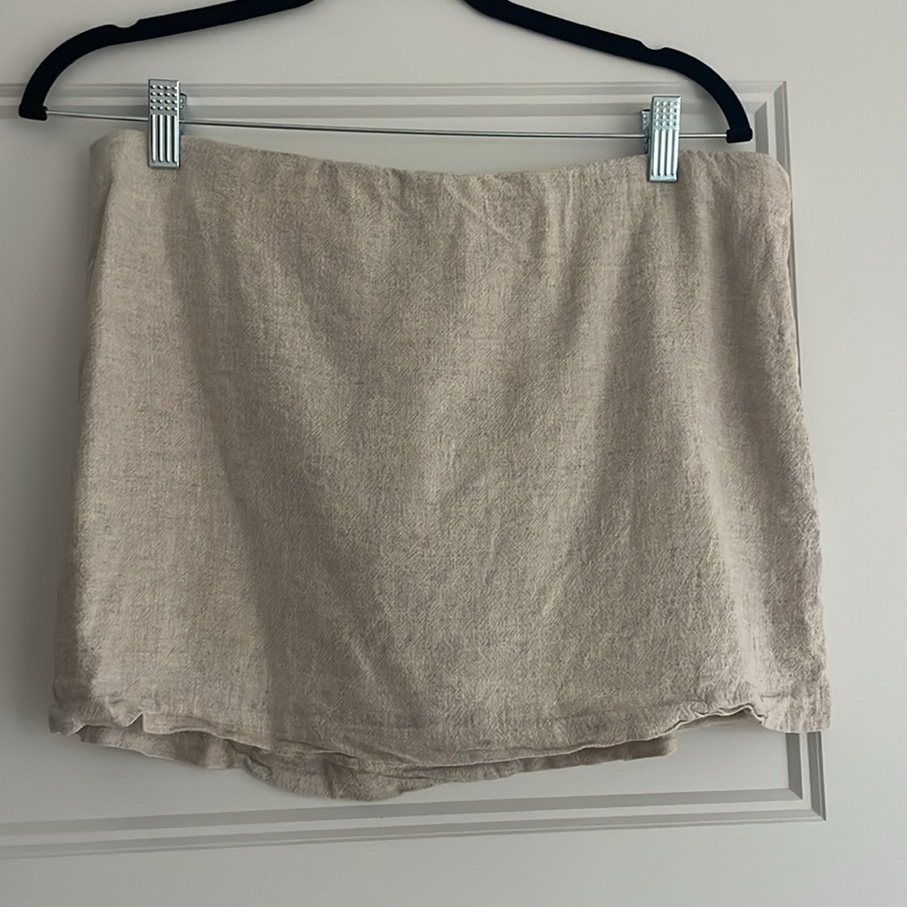 A&F Scarlett Mid Rise Linen-Blend Mini Skort, L, Unworn - Picture 7 of 9